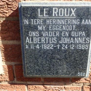 ROUX Albertus Johannes, le 1922-1989