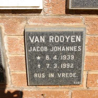 ROOYEN Jacob Johannes, van 1939-1992