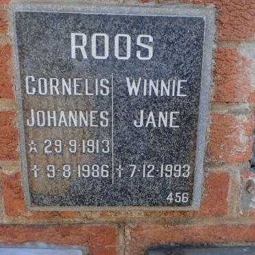ROOS Cornelis Johannes 1913-1986 &amp; Winnie Jane -1993