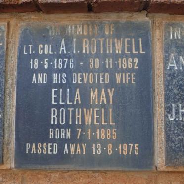 ROTHWELL A.I. 1876-1962 &amp; Ella May 1885-1975