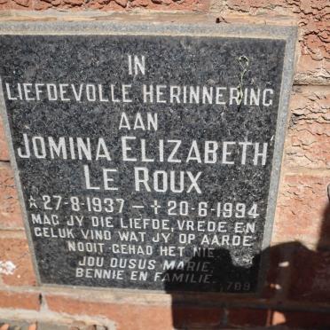 ROUX Jomina Elizabeth, le 1937-1994