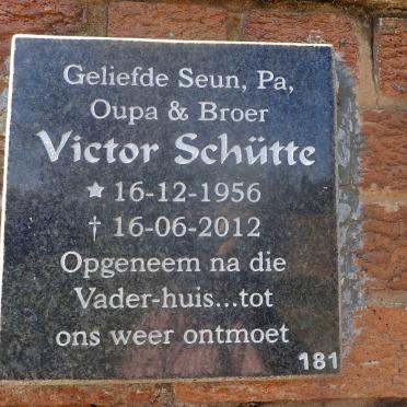 SCHUTTE Victor 1956-2012