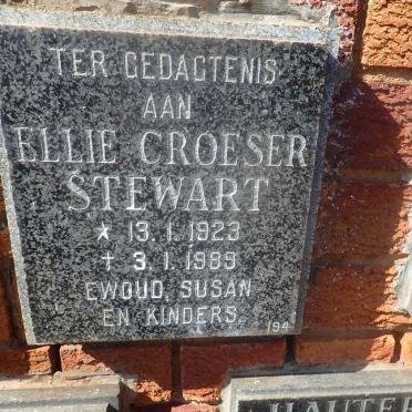 STEWART Ellie Croeser 1923-1989
