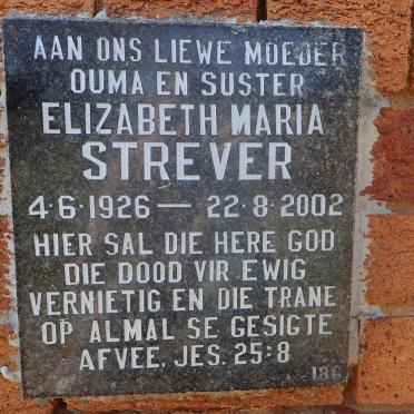 STREVER Elizabeth Maria 1926-2002