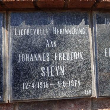 STEYN Johannes Frederik 1915-1974