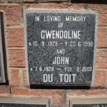 TOIT John, du 1928-2008 &amp; Gwendoline 1928-1990