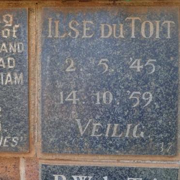 TOIT Ilse, du 1945-1959