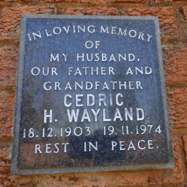 WAYLAND Cedric H. 1903-1974
