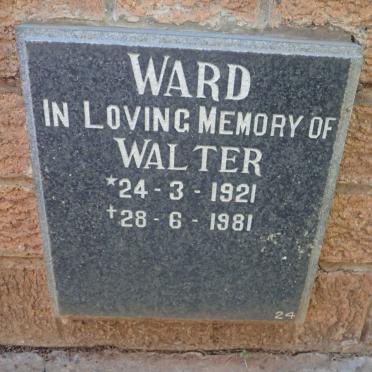 WARD Walter 1921-1981