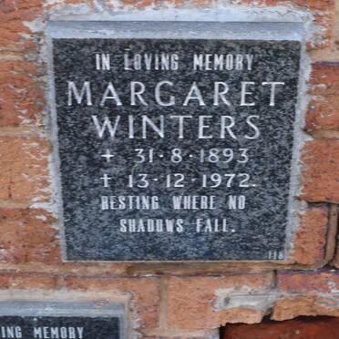 WINTERS Margaret 1893-1972