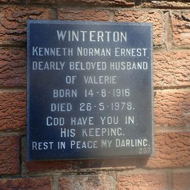 WINTERTON Kenneth Norman Ernest 1916-1978