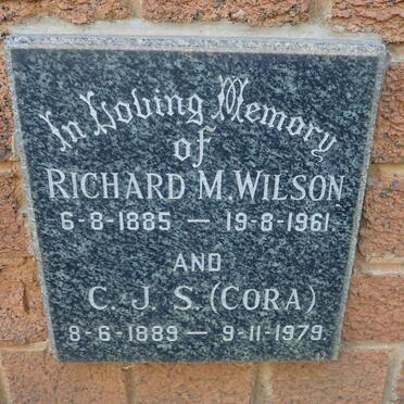 WILSON Richard M. 1885-1961 &amp; C.J.S. 1889-1979