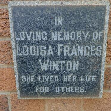 WINTON Louisa Frances