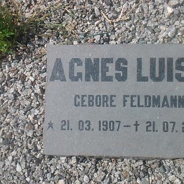 BRANDT Agnes Luise nee FELDMANN 1907-2006
