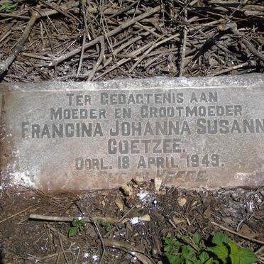 COETZEE Francina Johanna Susanna -1949