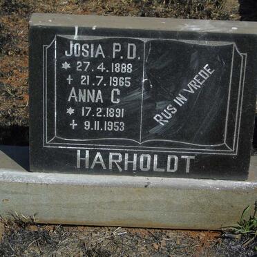 HARHOLDT Josia P.D. 1888-1965 & Anna C. 1891-1953