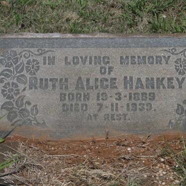HANKEY Ruth Alice 1889-1939