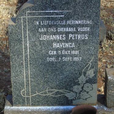 HAVENGA Johannes Petrus 1881-1957