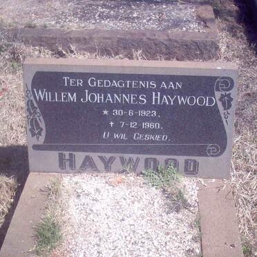 HAYWOOD Willem Johannes 1923-1960