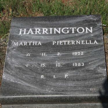 HARRINGTON Martha Pieternella 1902-1983