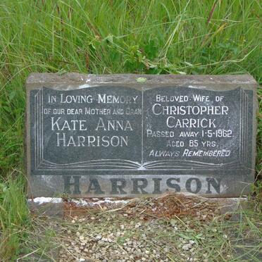 HARRISON Christopher Carrick -1962 & Kate Anna 