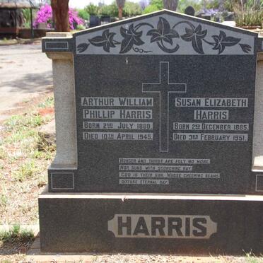 HARRIS Arthur William Phillip 1880-1945 &amp; Susan Elizabeth 1885-1951
