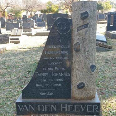 HEEVER Daniel Johannes, van den 1895-1958
