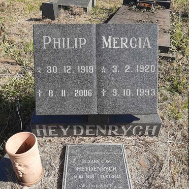 HEYDENRYCH Philip 1919-2006 &amp; Mercia 1920-1993 :: HEYDENRYCH Elzabe C.W. 1944-2020