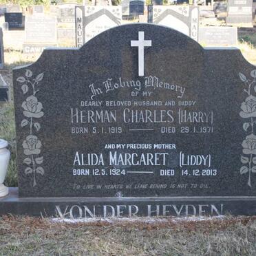 HEYDEN Herman Charles, von der 1919-1971 &amp; Alida Margaret 1924-2013