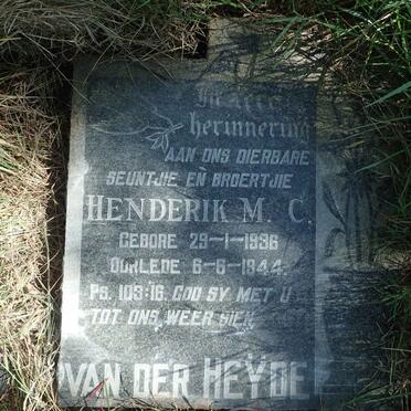 HEYDE Henderik M.C., van der 1936-1944