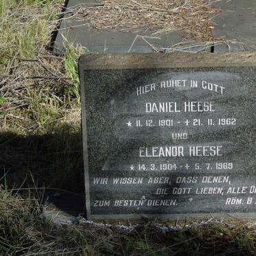 HEESE Daniel 1901-1962 &amp; Eleanor 1904-1969