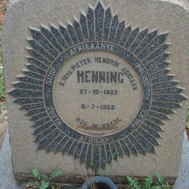 HENNING Pieter Hendrik Adriaan 1922-1962