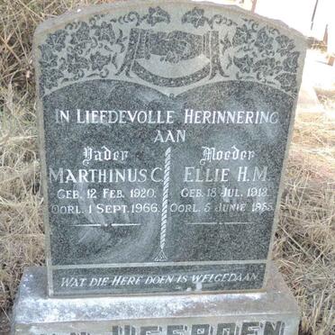 HEERDEN Marthinus C., van 1920-1966 & Ellie H.M. 1913-1955