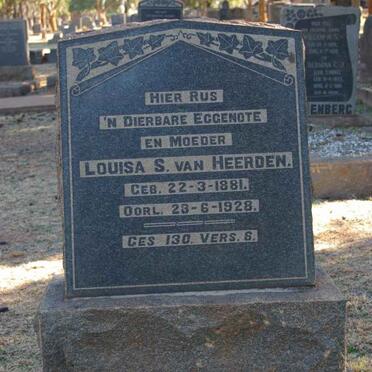 HEERDEN Louisa S., van 1881-1928