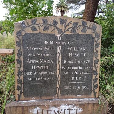 HEWITT William 1879-1955 & Anna Maria -1943