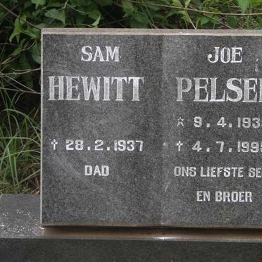 HEWITT Sam -1937 :: PELSER Joe 1939-1995