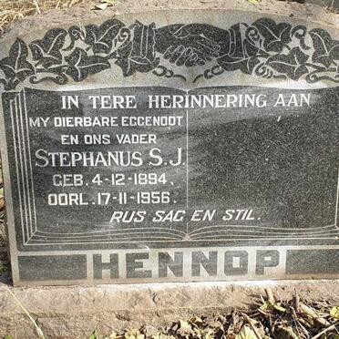 HENNOP Stephanus S.J. 1894-1956