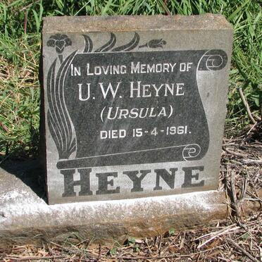 HEYNE Ursula W. -1961