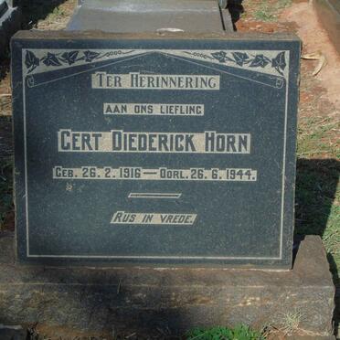HORN Gert Diederick 1916-1944