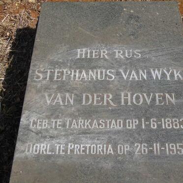 HOVEN Stephanus Van Wyk, van der 1883-1956