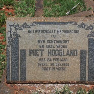 HOOGLAND Piet 1883-1946