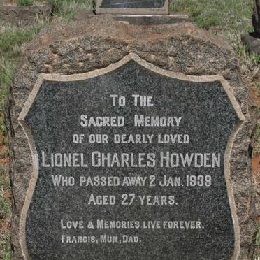 HOWDEN Lionel Charles -1939