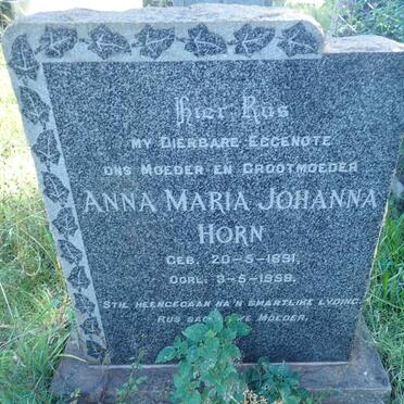HORN Anna Maria Johanna 1891-1958