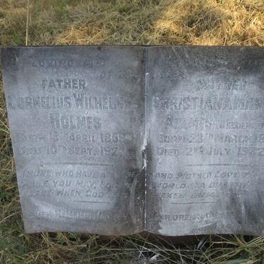 HOLMES Cornelius Wilhelm 1859-1927 & Christiana Maria GELDENHUYS 1853-1932