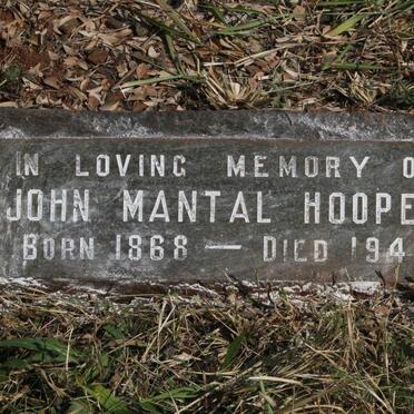 HOOPER John Mantal 1868-1949