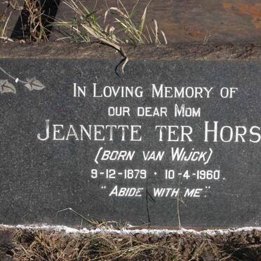 HORST Jeanette, ter nee VAN WIJCK 1879-1960
