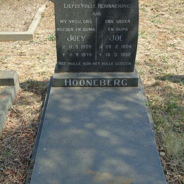 HOONEBERG Joe 1904-1992 &amp; Joey 1909-1979