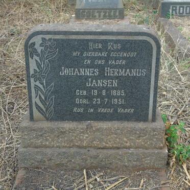 JANSEN Johannes Hermanus 1885-1951