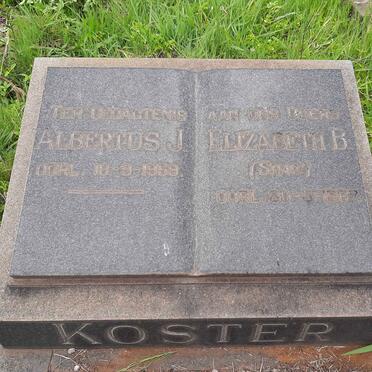 KOSTER Albertus J. -1959 &amp; Elizabeth B. SHAW -1967