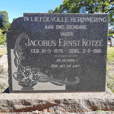 KOTZÉ Jacobus Ernst 1879-1961